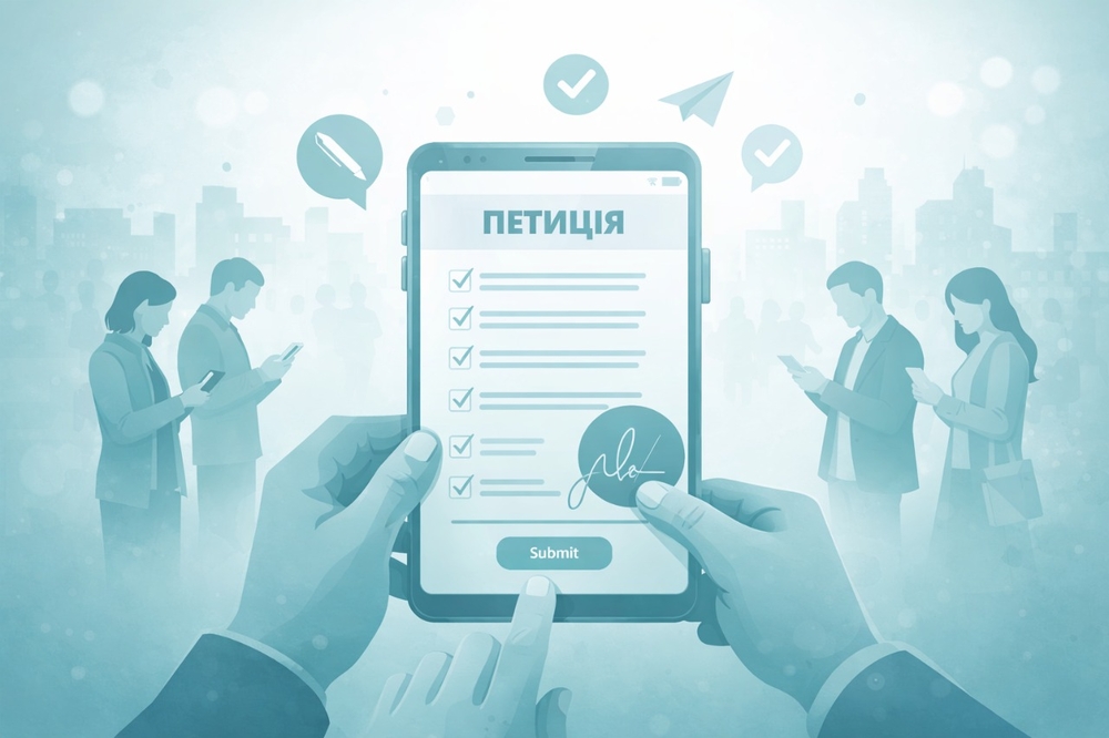 Ілюстративне зображення щодо збору голосів для петиції