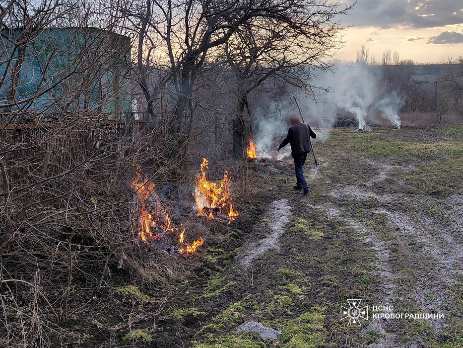 Чоловік підпалив сухостій біля будинку