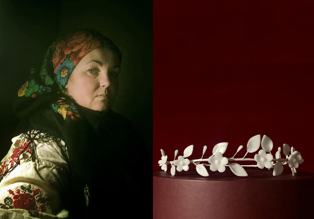 Олена Мітюріна та восковий вінок