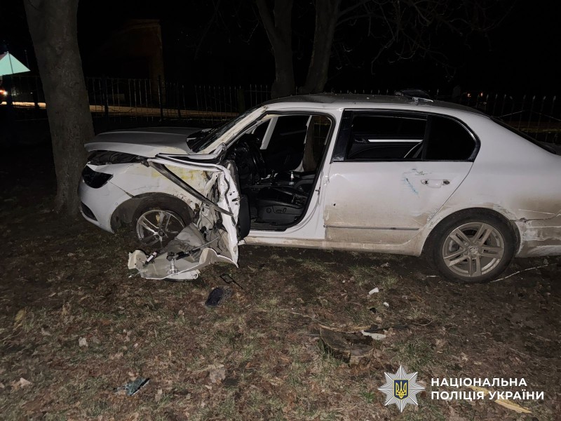 Автівка врізалася в дерево