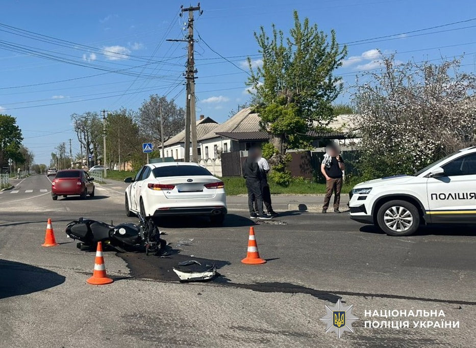 Місце ДТП з неповнолітнім мотоциклістом в Олександрії