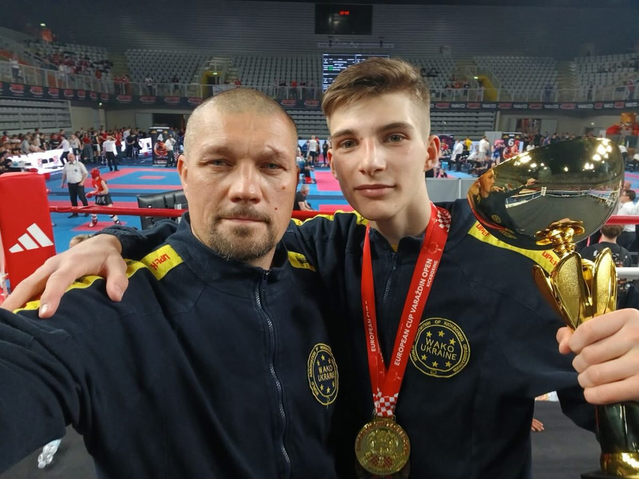 Володимир Поляченко з тренером