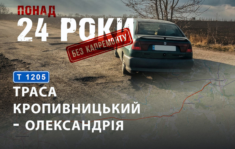 Фото дороги з ямами та автівки