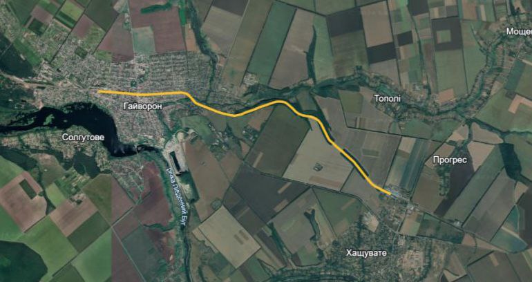 Гайворон-Хащувате. Фото: Google Earth