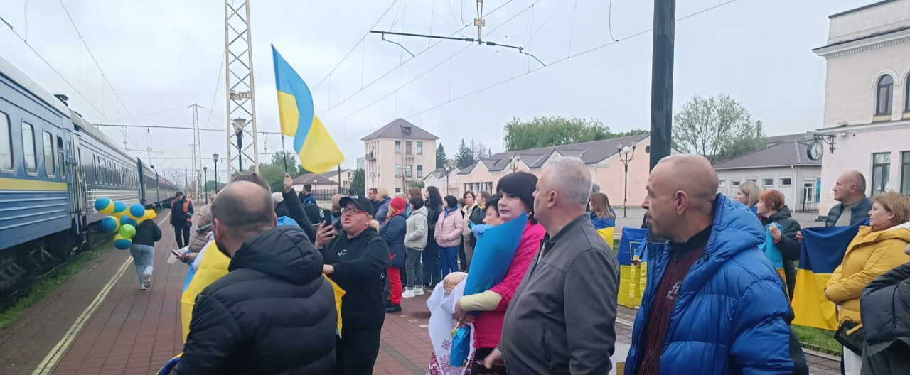 У Знам'янці зустріли звільненого з полону військового Валентина Маринича