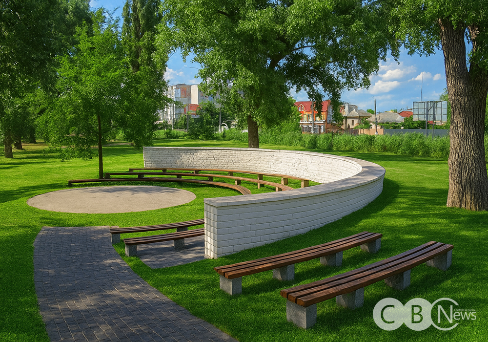 Літня сцена на Козачому острові у Кропивницькому (оброблено ШІ)