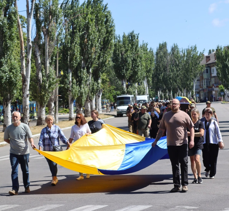 Прощання з воїном у Світловодській громаді