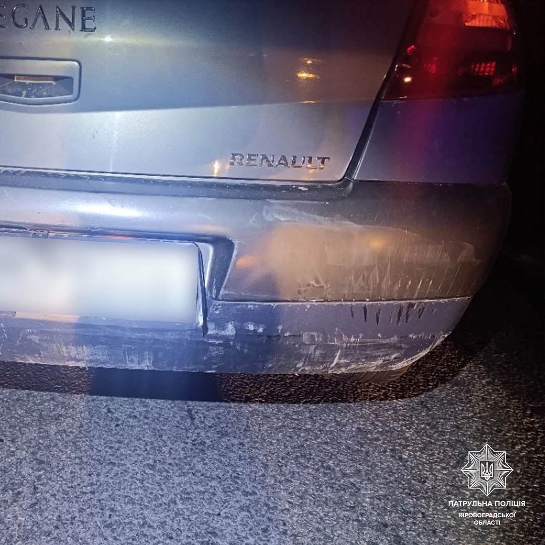 На водія з ознаками наркотичного сп’яніння склали три протоколи після ДТП в Кропивницькому районі