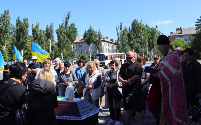 Прощання з воїном у Світловодській громаді