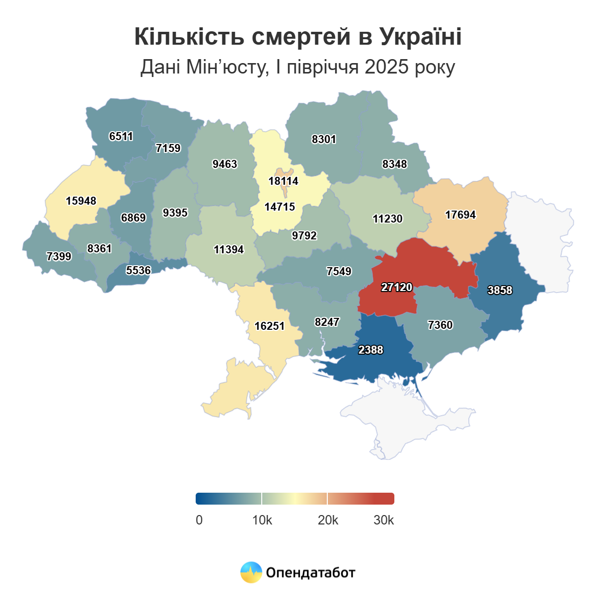 На Кіровоградщині у першому півріччі 2025 року показники смертності перевищують народжуваність майже у чотири рази.