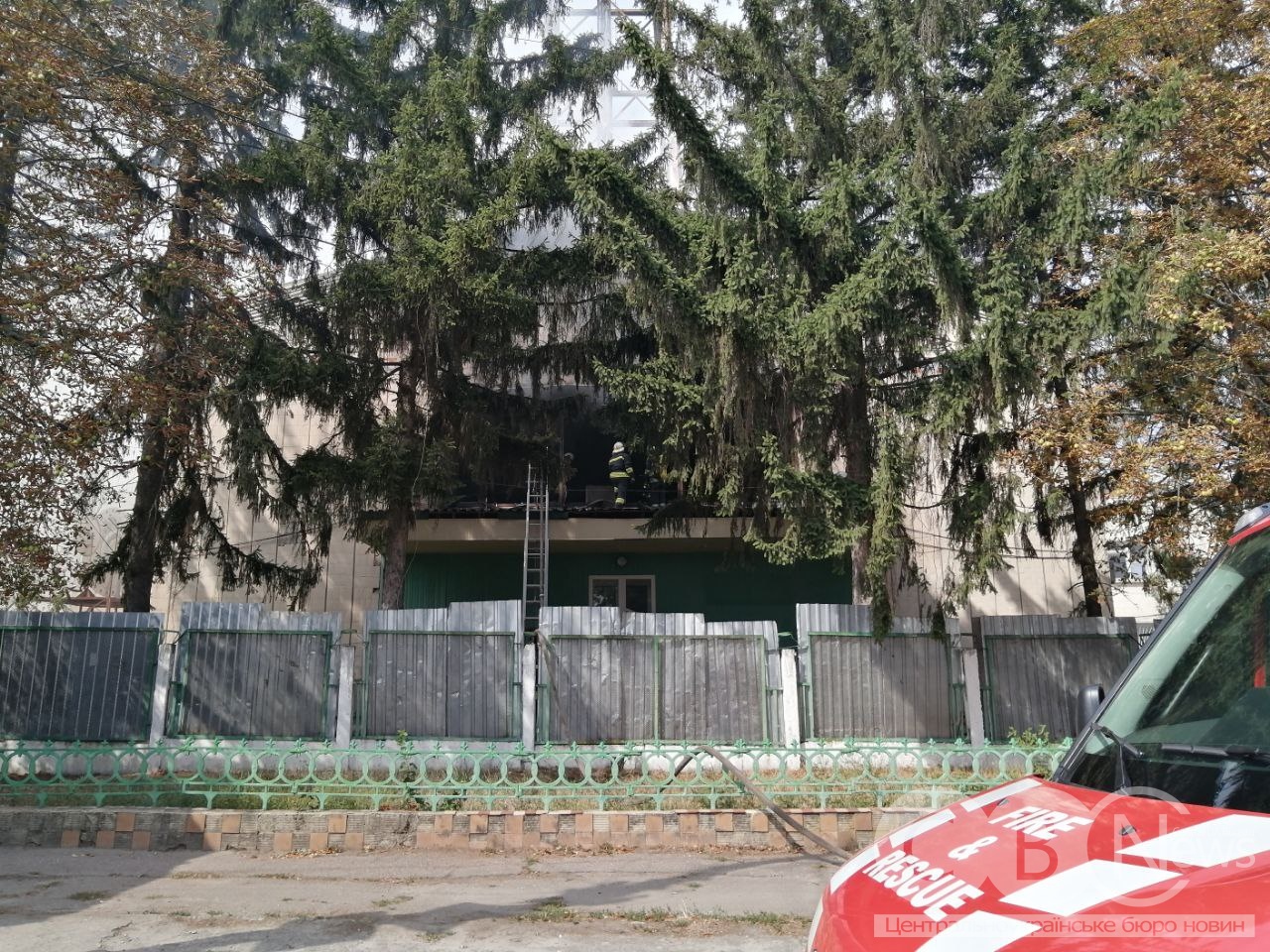 Пожежа на Телецентрі у Кропивницькому