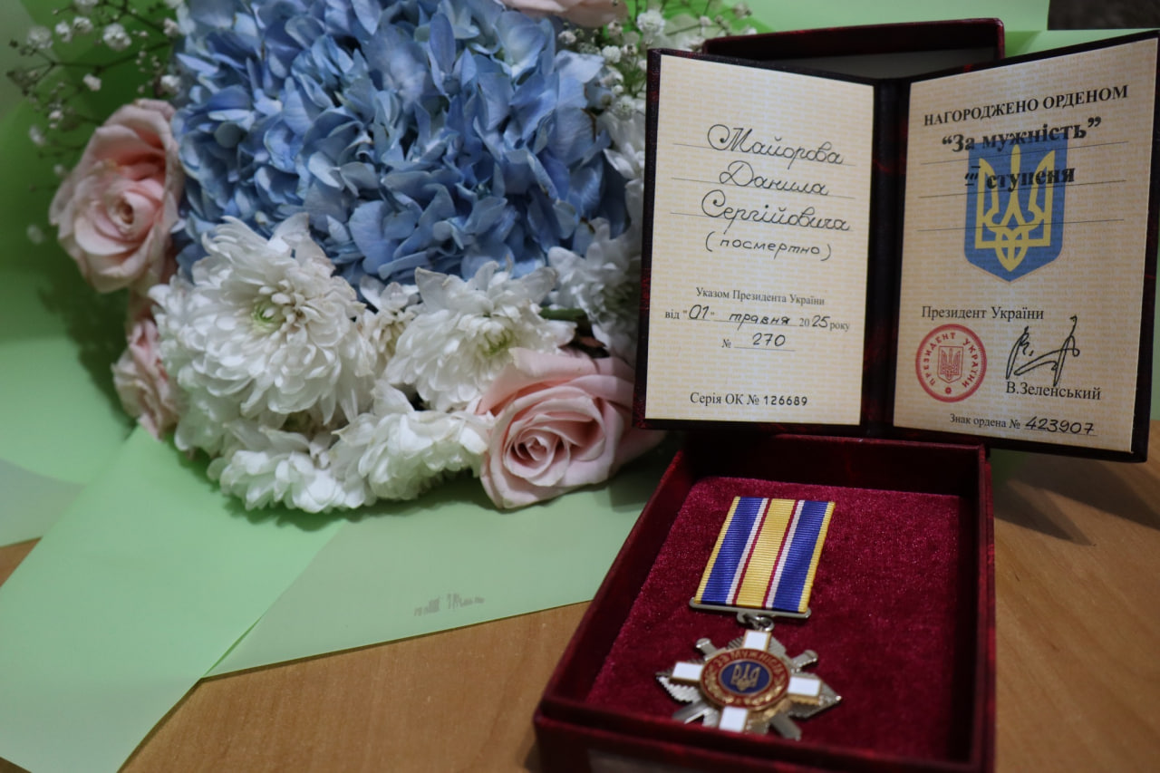 Орден &laquo;За мужність&raquo; ІІІ ступеня передали рідним загиблого військового в Онуфріївці 