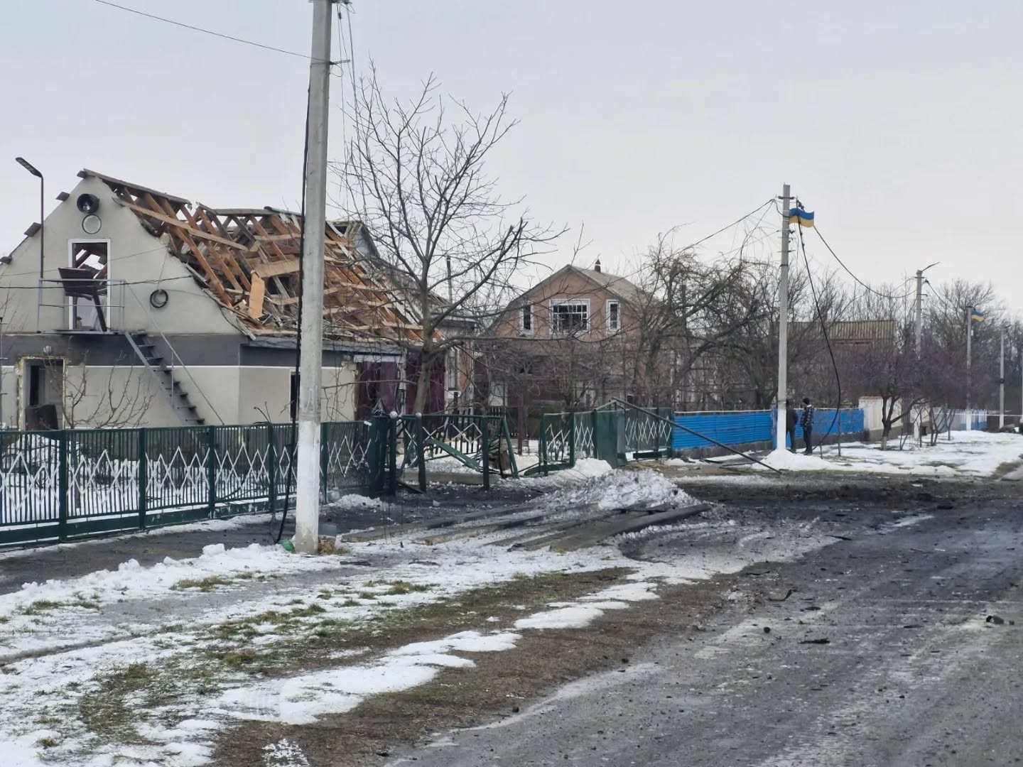 Пошкоджений будинок у Новоархангельській громаді