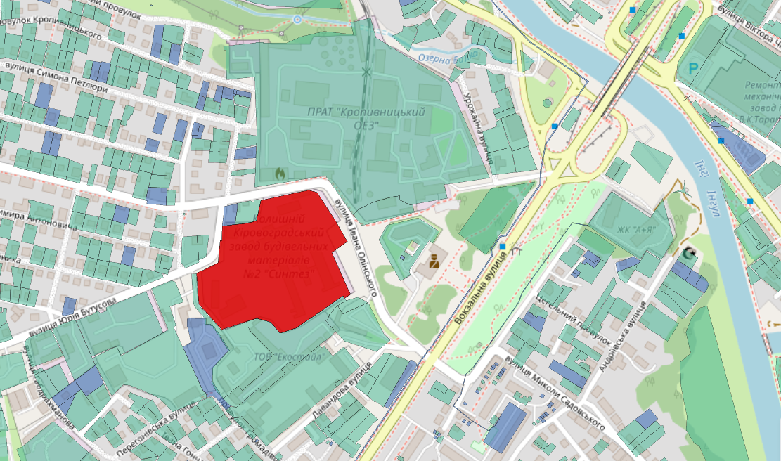 Скриншот з публічної кадастрової карти України