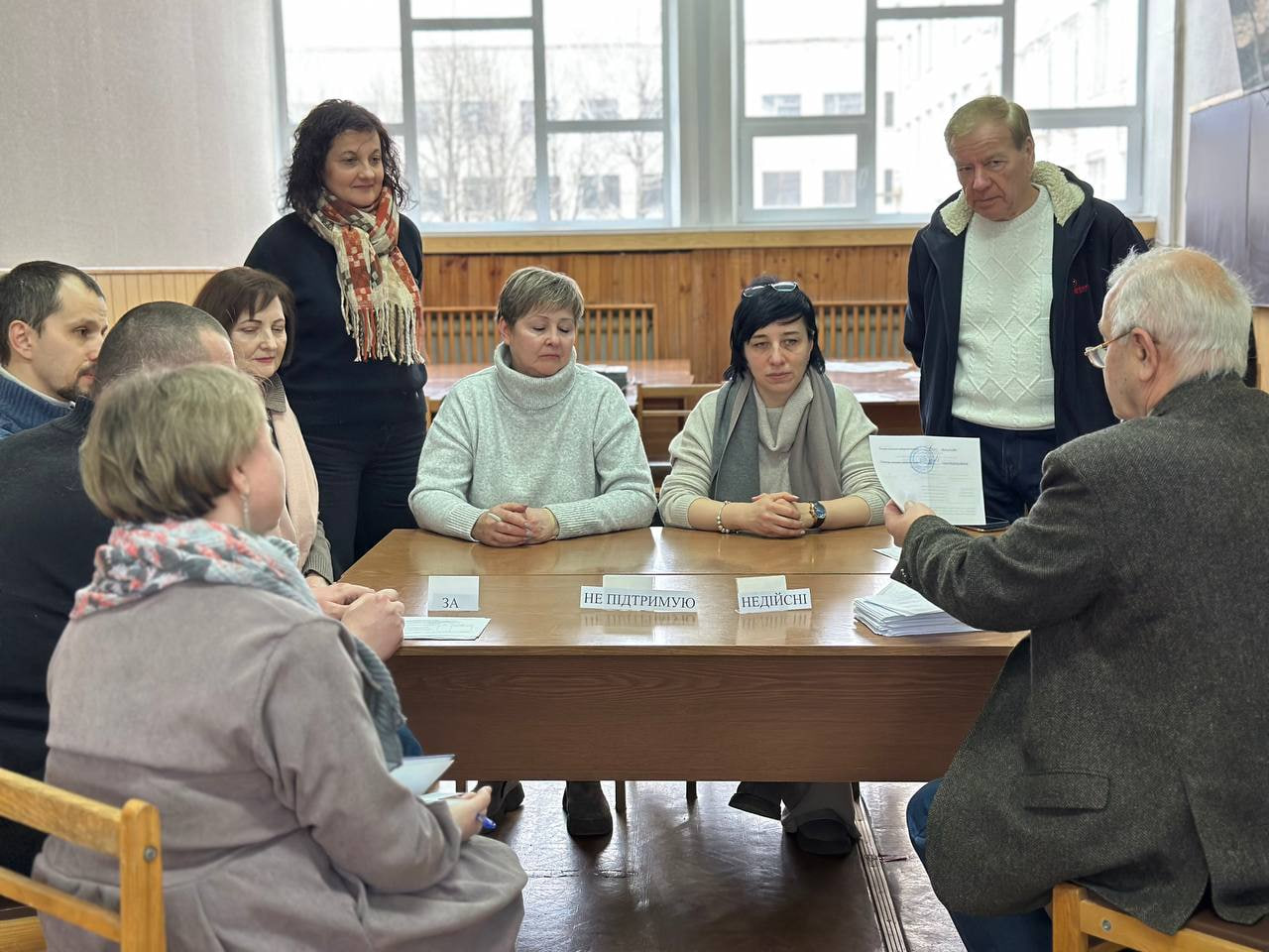 Підрахунок голосів на виборах ректора ЦНТУ в Кропивницькому