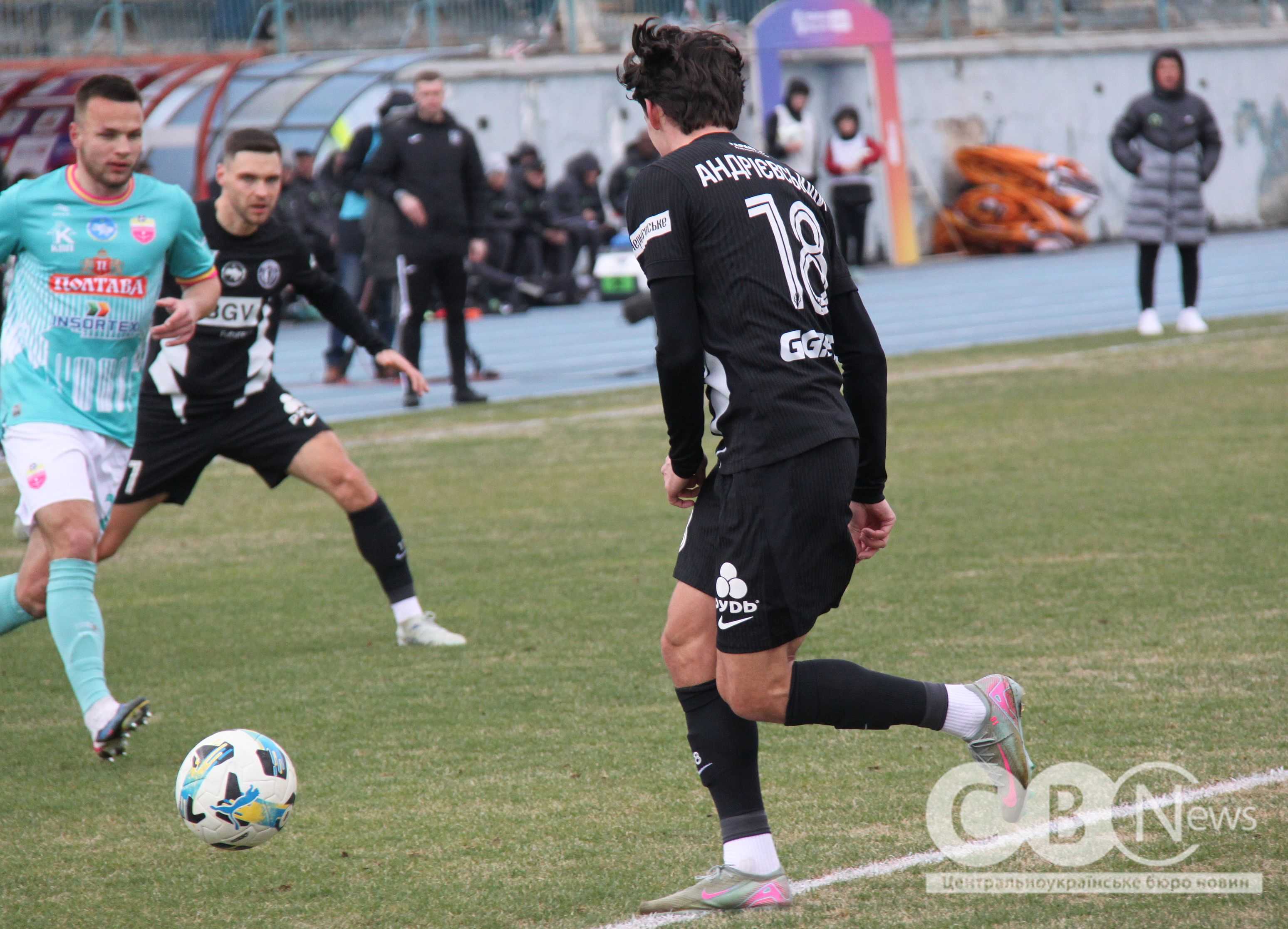 Момент матчу &laquo;Полтава&raquo; &mdash; &laquo;Полісся&raquo; у Кропивницькому