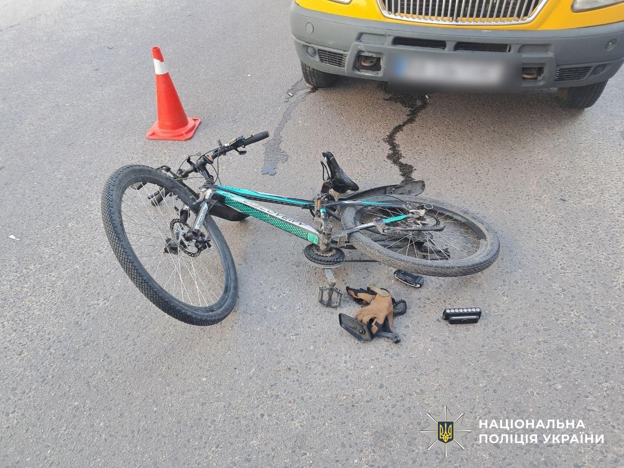 Велосипед на місці ДТП