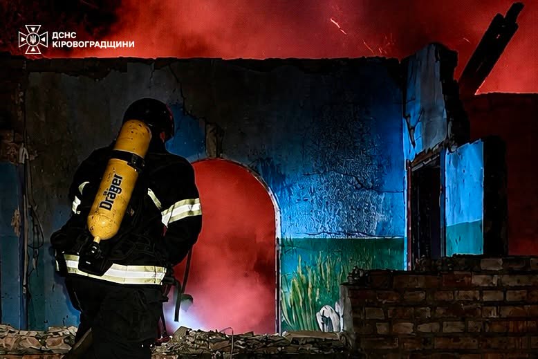 У Кропивницькому районі після російського обстрілу загорівся&nbsp;об&rsquo;єкт&nbsp;інфраструктури