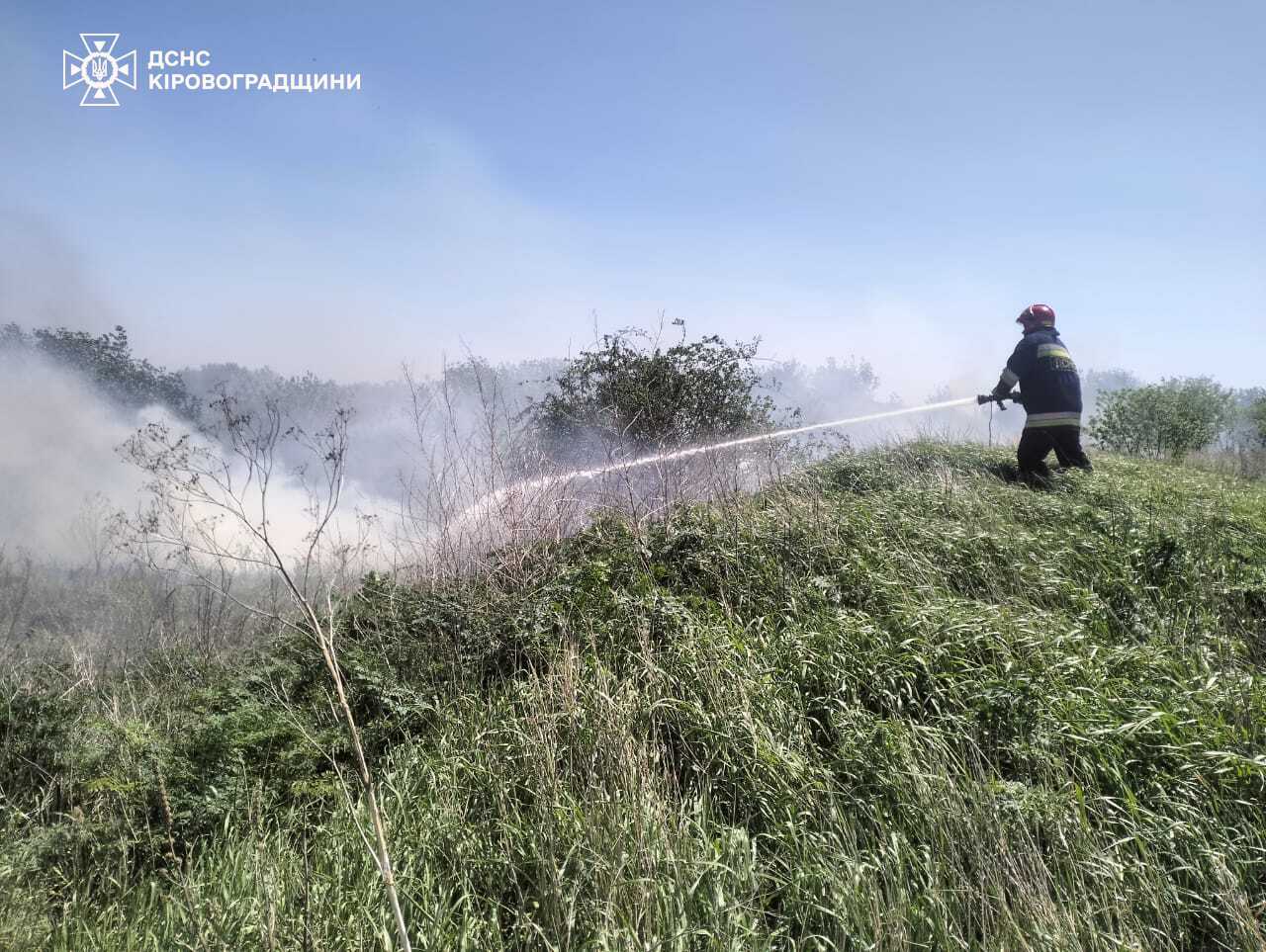 Пожежі на майже 10 гектарах гасили на Кіровоградщині